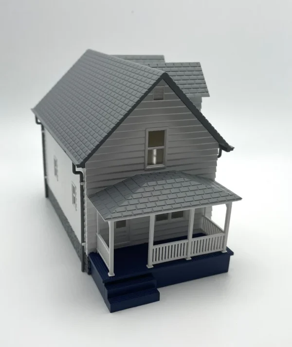 Rock Island Hobby RIH, White Farmhouse, Assembled, HO Scale - Image 4